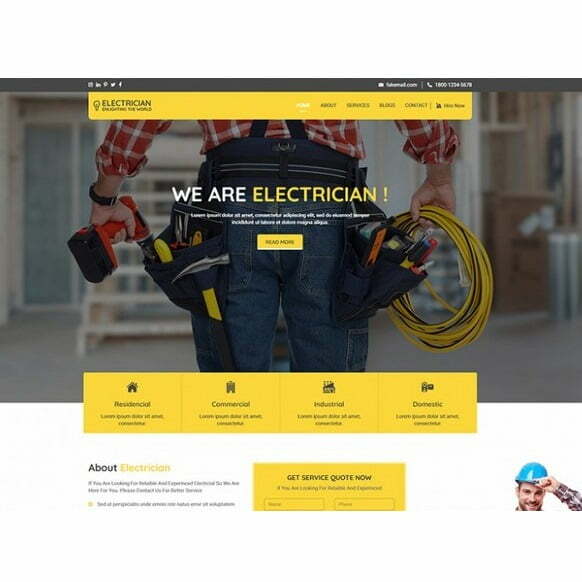 Electrician – HTML Template Electrician – HTML Template