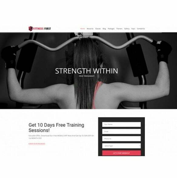 Fitness First Single Page – HTML Template Fitness First Single Page – HTML Template