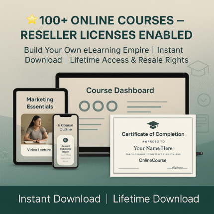 100+ Online Courses Reseller Licenses Enabled